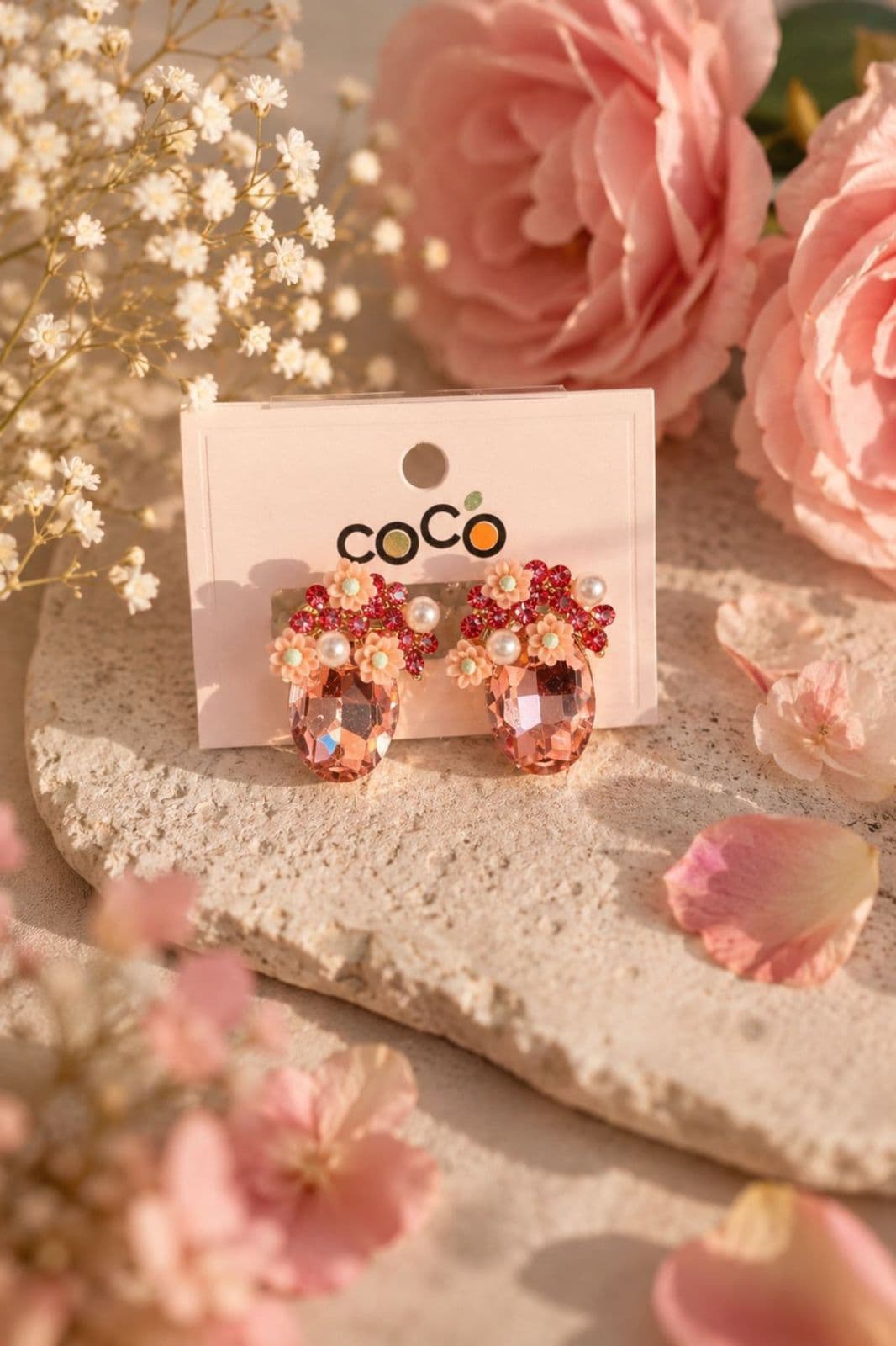 Floral Crystal Studs