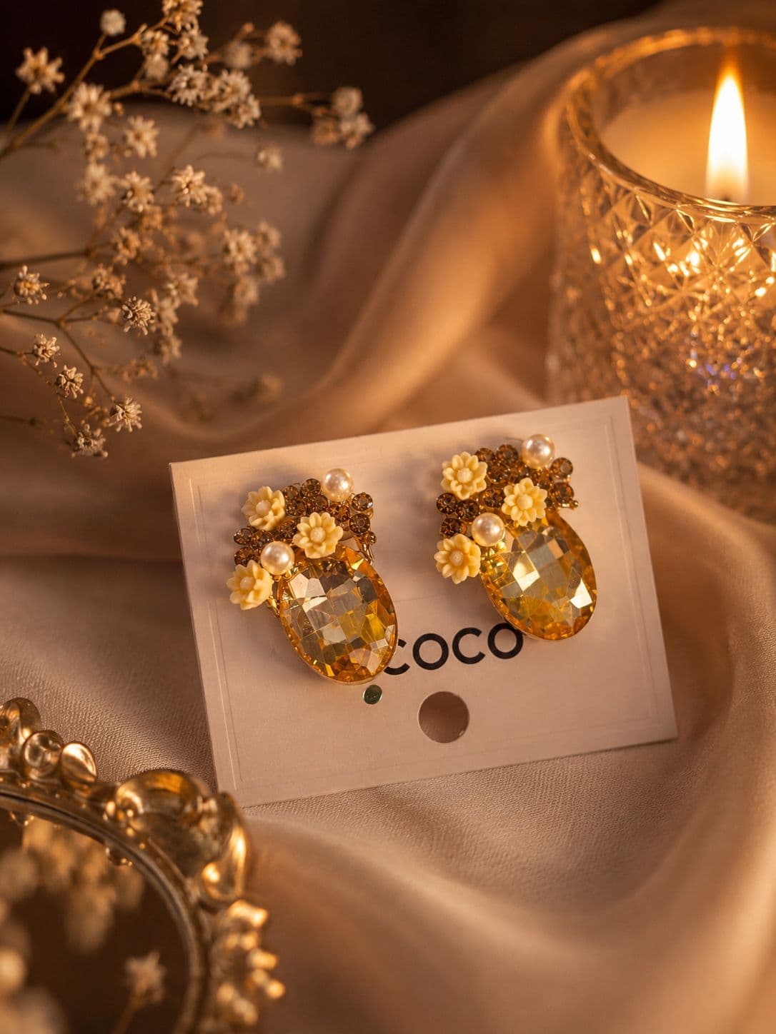 Floral Crystal Studs