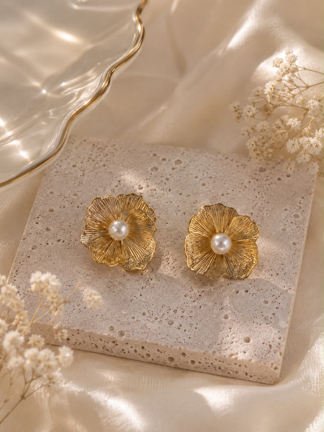Anti Tarnish Floral Earring