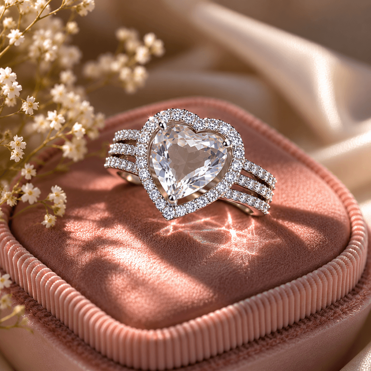 Crystal Heart Ring