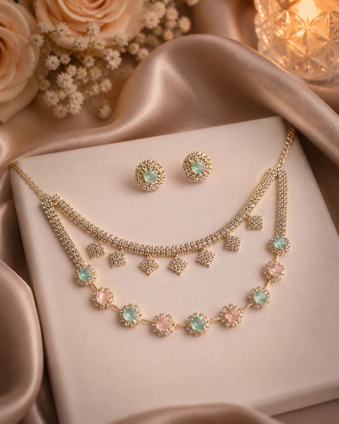 Pastel Charm Necklace Set